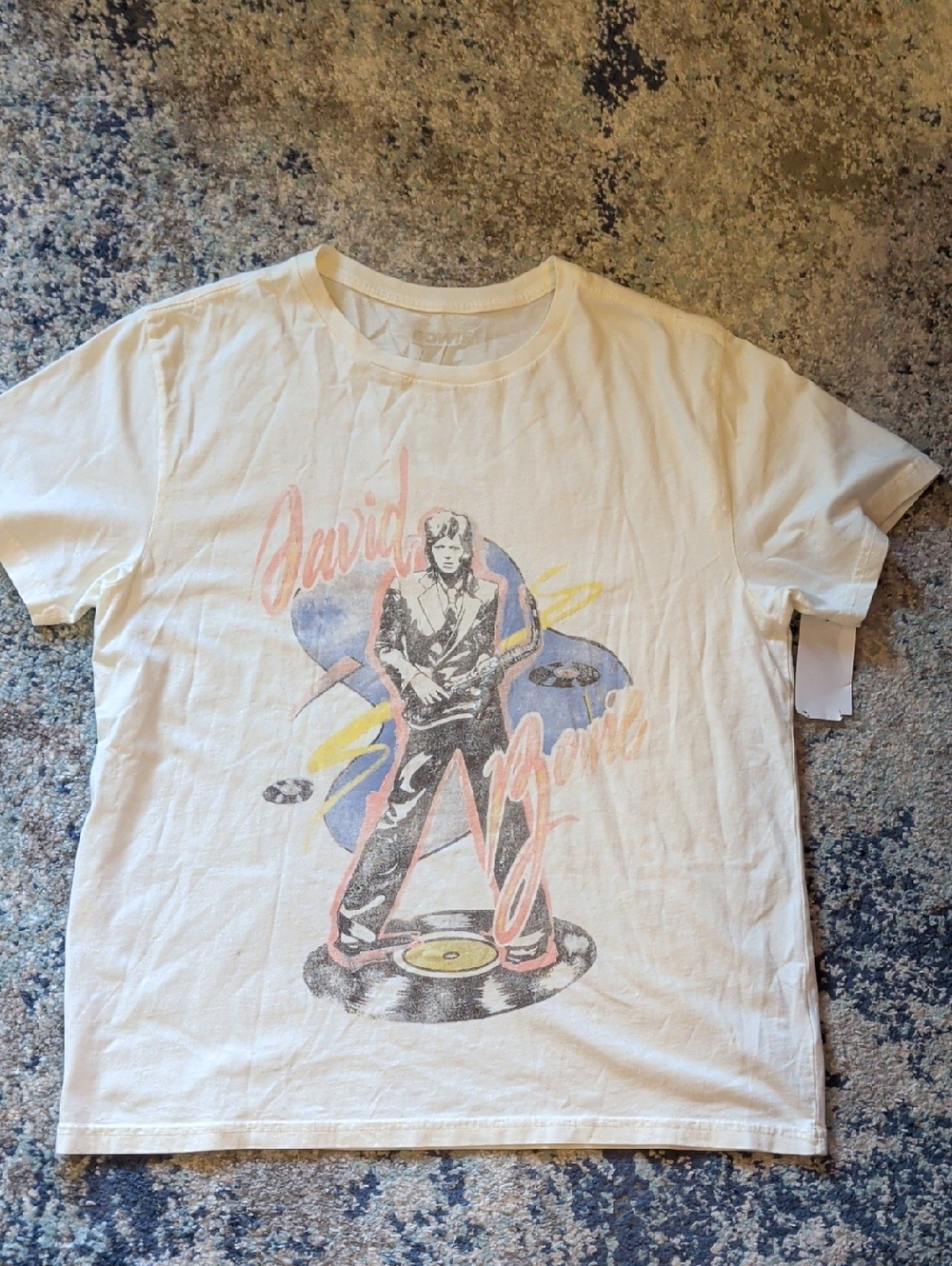 Lucky Brand David Bowie Graphic Tee in Cream - Picture 2 of 5